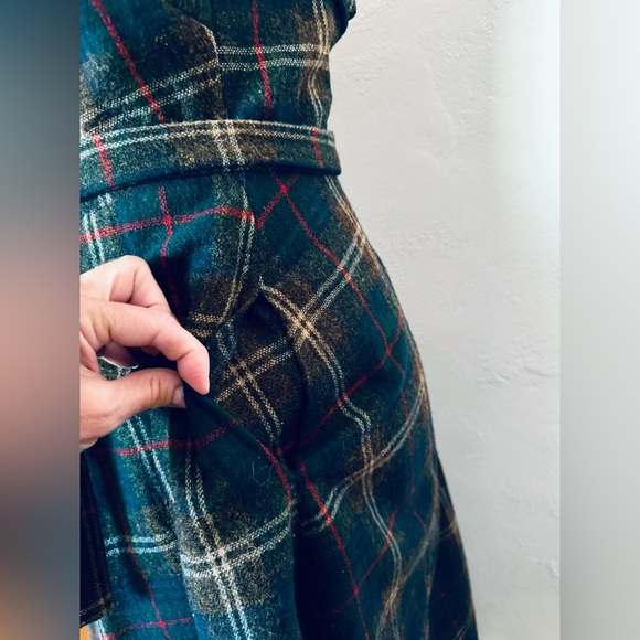 Super Preppy 70’s Vintage Plaid Wool Lanz Wrap Dress - Perfect Condition - Picture 5 of 12